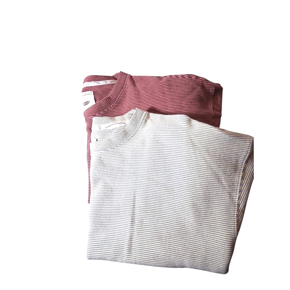 Original Island Sport‎ Mens XXL T-Shirt Bundle 2 Pack Striped Cotton Blue Rust